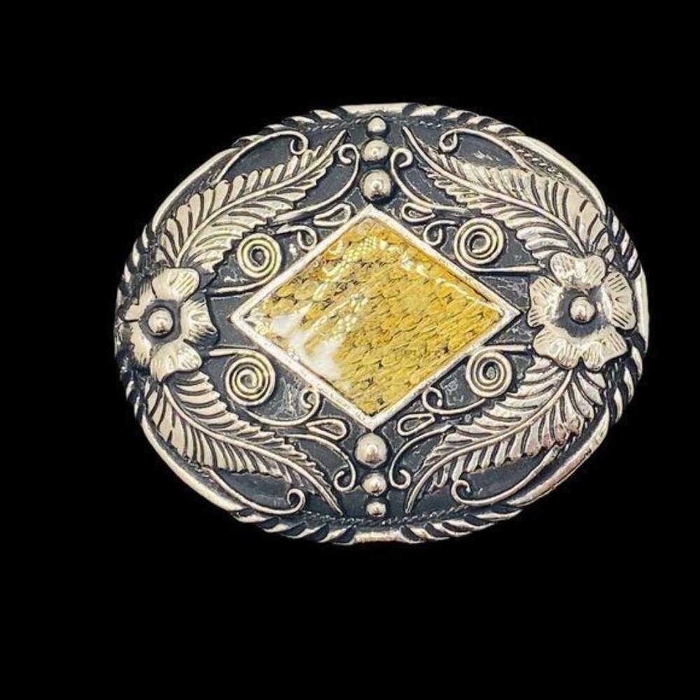 Vintage Silver Belt Bucle Handcrafted in USA - Picture 3 of 7